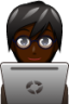 technologist (black) emoji