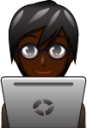 technologist (black) emoji