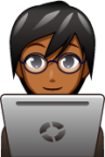 technologist (brown) emoji