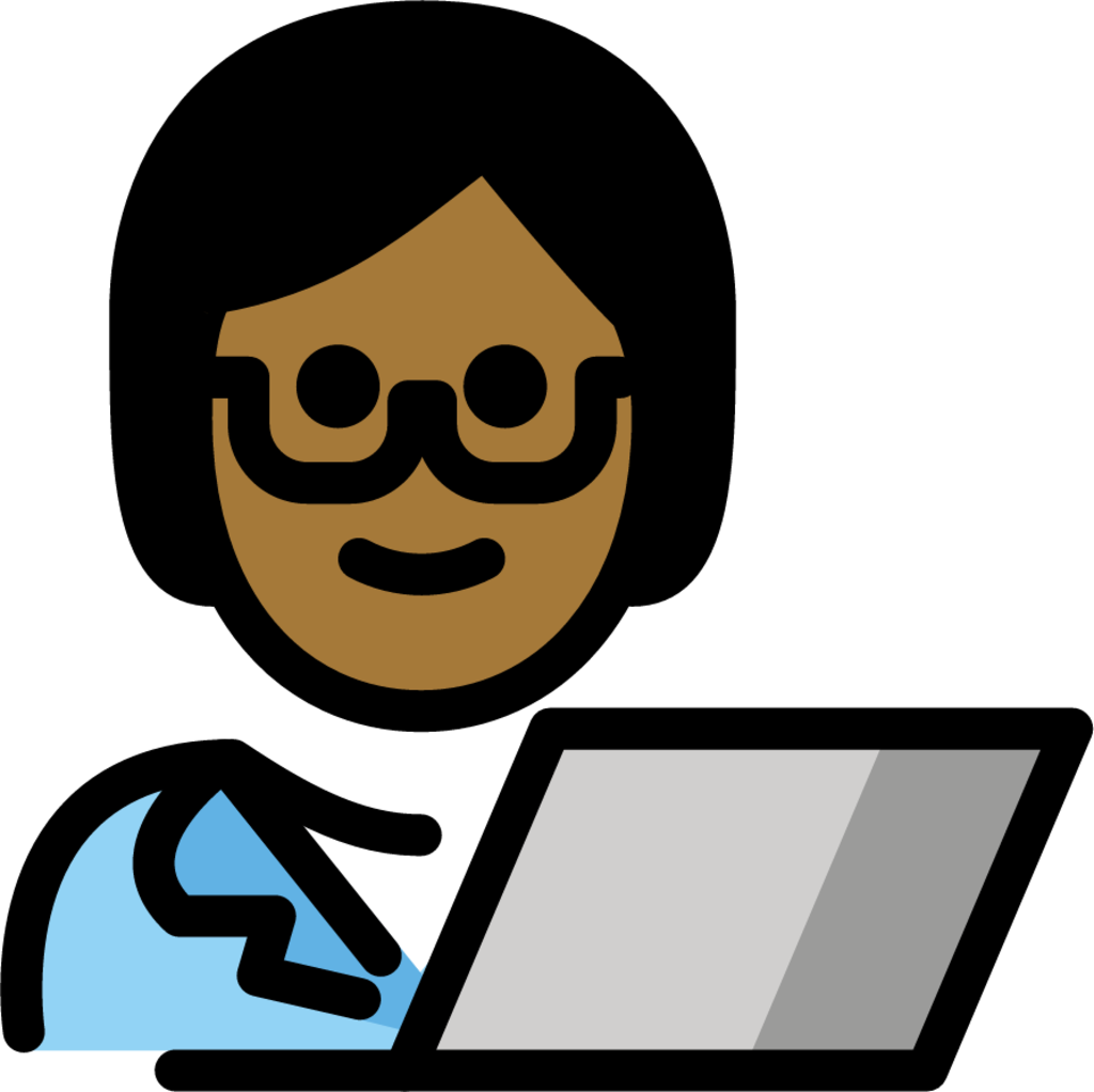technologist: medium-dark skin tone emoji