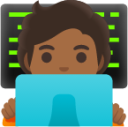 technologist: medium-dark skin tone emoji