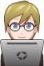 technologist (white) emoji