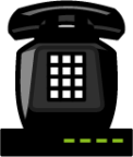 telephone on top of modem emoji