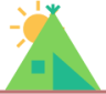 tent sun icon