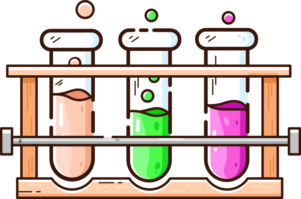 test tubes science chemistry illustration