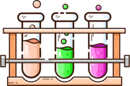 test tubes science chemistry illustration
