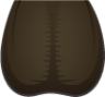 testicles (black) emoji