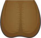 testicles (brown) emoji