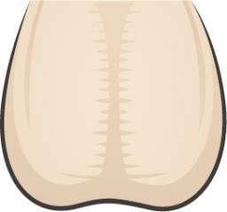 testicles (white) emoji