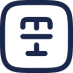 Text Cross Square icon