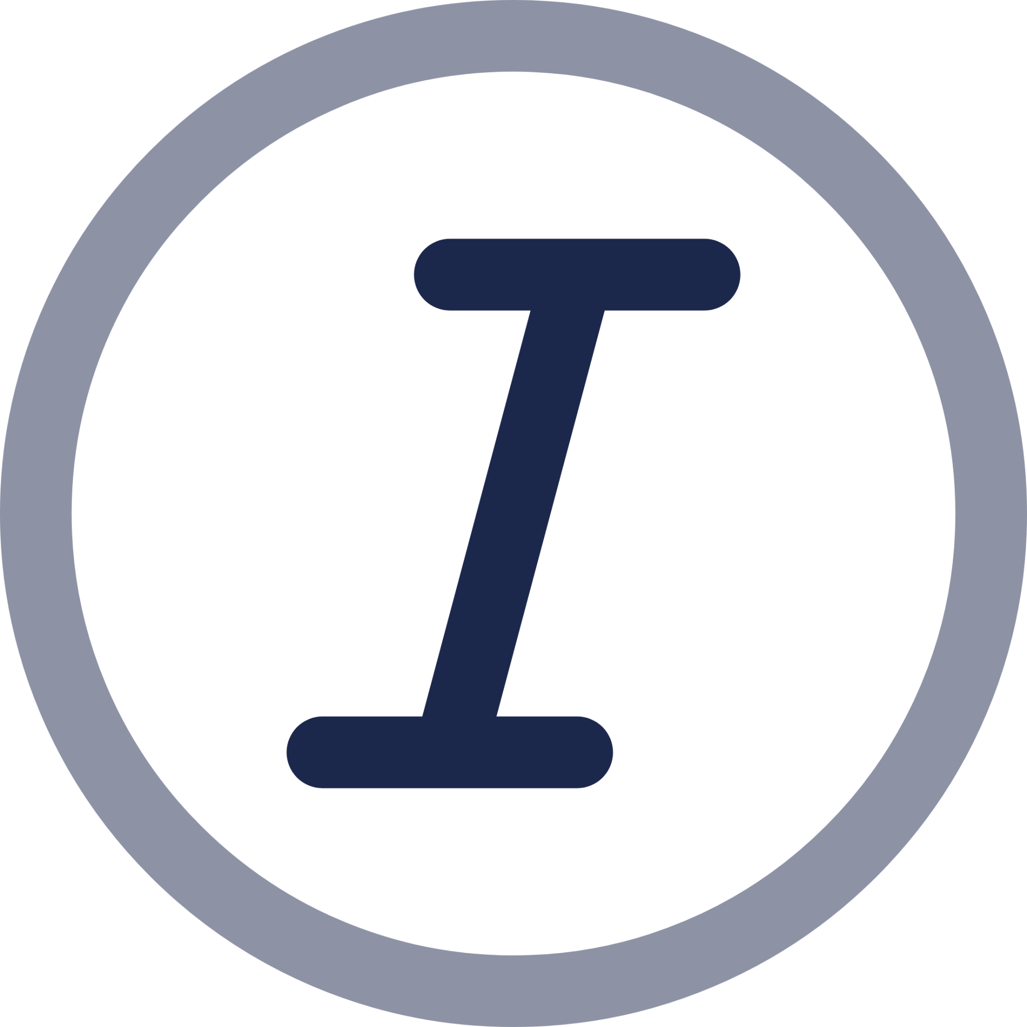 Text Italic Circle icon