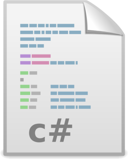 text x csharp icon