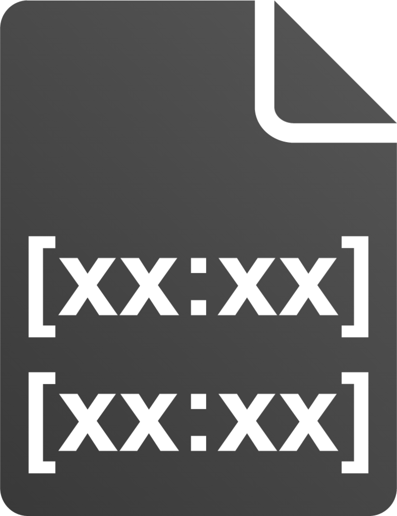 text x log icon