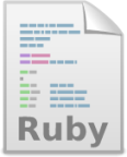 text x ruby icon
