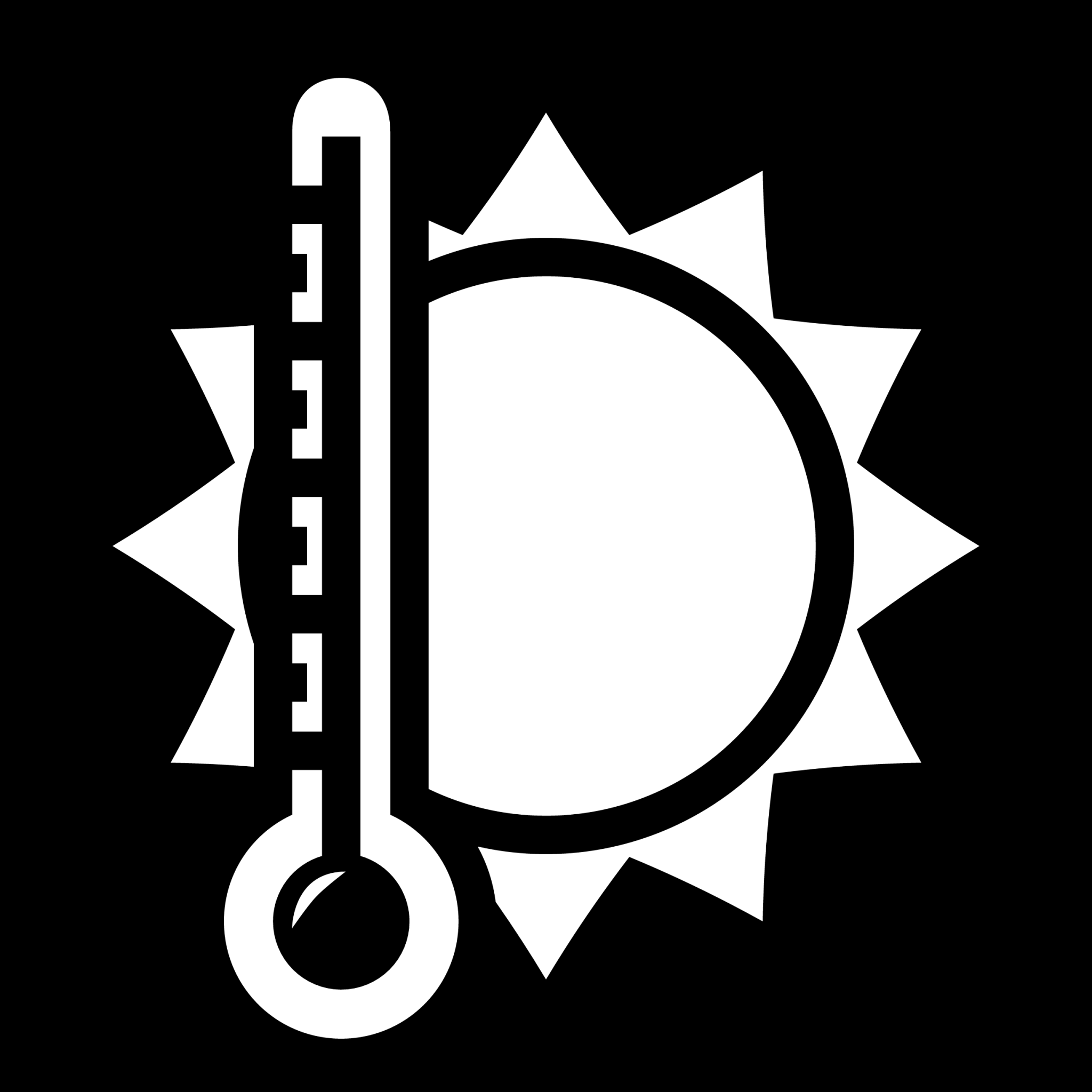 thermometer hot icon