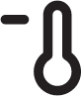 thermometer minus outline icon