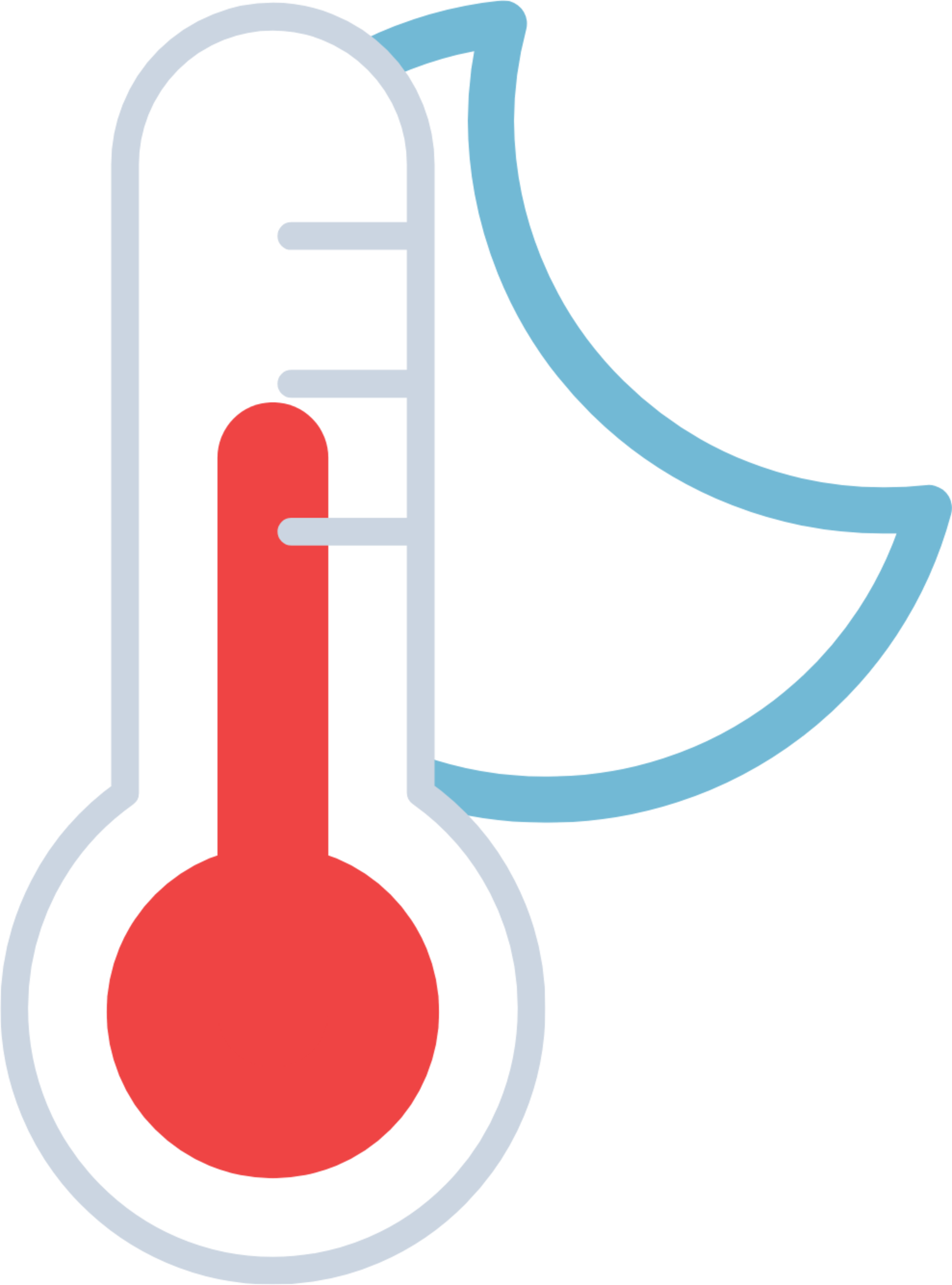 thermometer moon icon