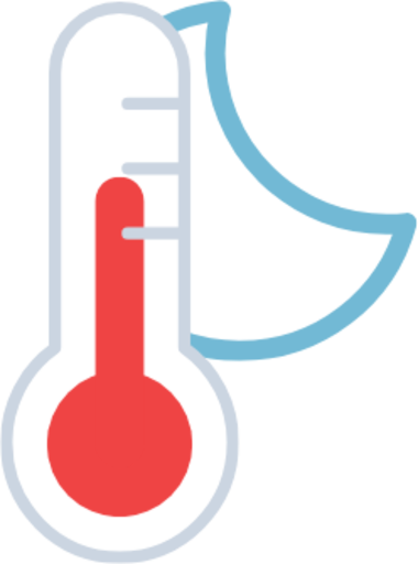 thermometer moon icon