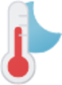 thermometer moon icon