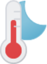 thermometer moon icon