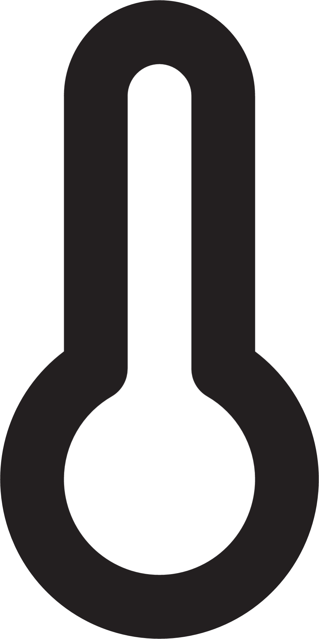 thermometer outline icon