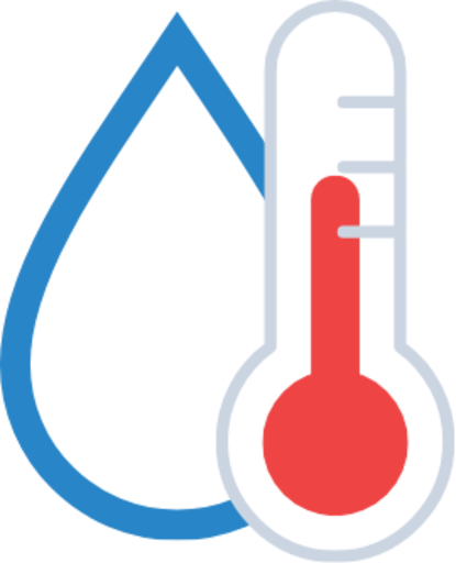 thermometer raindrop icon