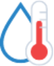 thermometer raindrop icon