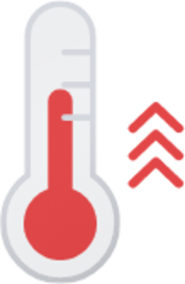thermometer warmer icon