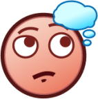 thinking face (plain) emoji