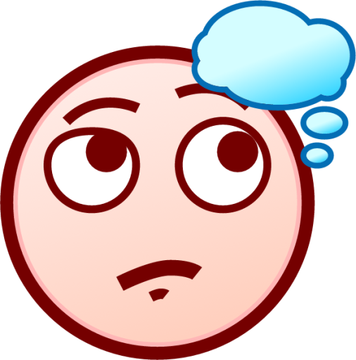 thinking face (white) emoji