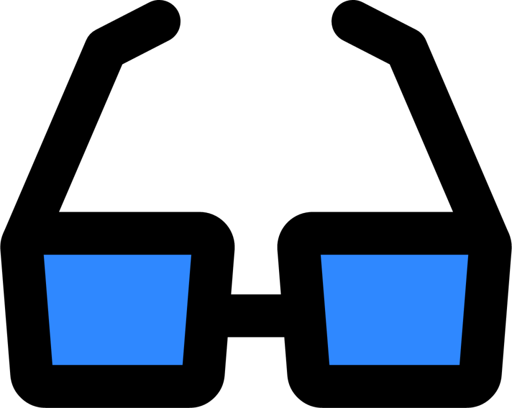 three d glasses icon