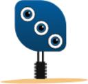 three eye robot monster icon