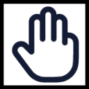 three finger icon