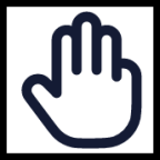 three finger icon