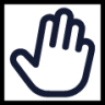 three finger icon