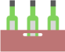 three green bottles icon