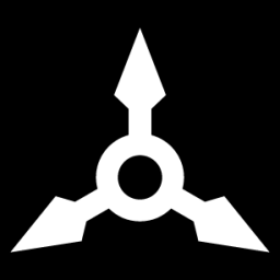 three pointed shuriken icon