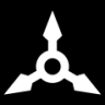 three pointed shuriken icon