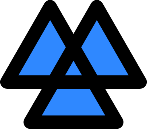 three triangles icon