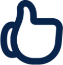 thumb up line system icon