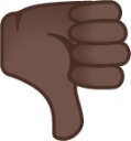 thumbs down: dark skin tone emoji