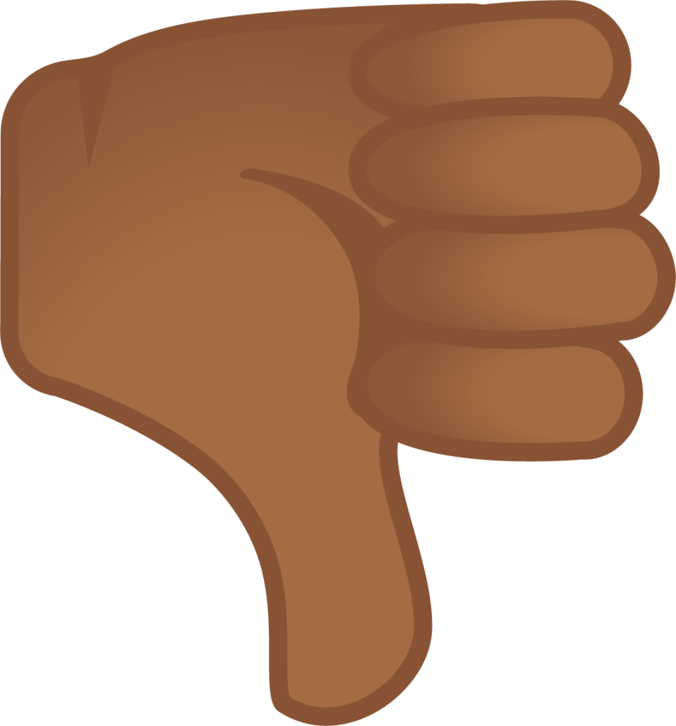 thumbs down: medium-dark skin tone emoji