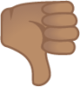 thumbs down: medium skin tone emoji