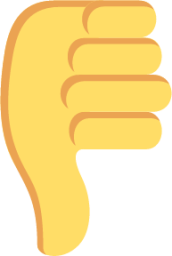 thumbs down sign emoji