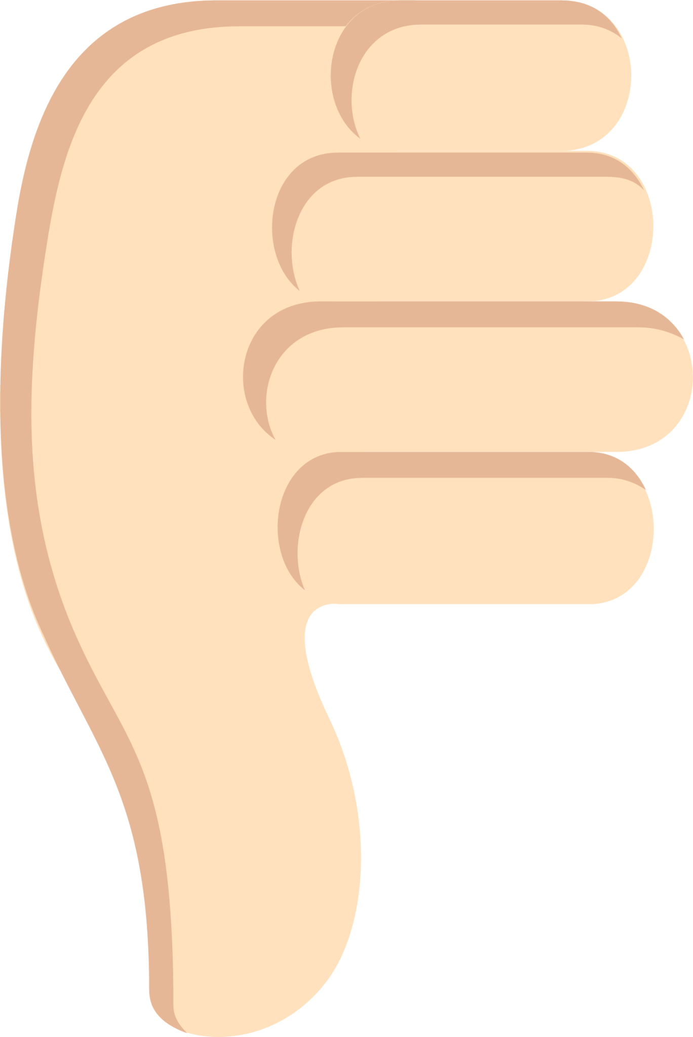 thumbs down sign tone 1 emoji