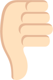 thumbs down sign tone 1 emoji