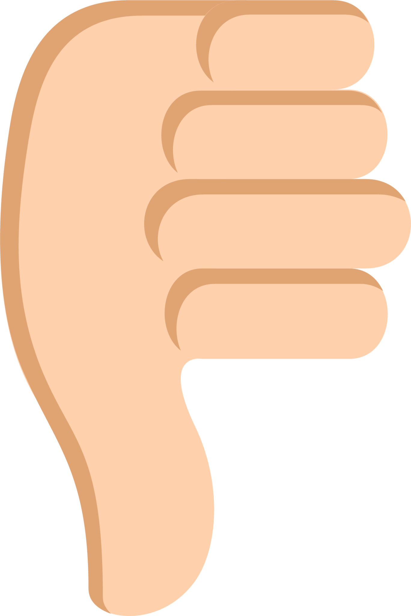 thumbs down sign tone 2 emoji