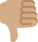 thumbs down sign tone 3 emoji