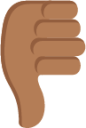 thumbs down sign tone 4 emoji
