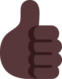 thumbs up dark emoji